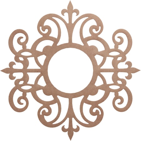 Ekena Millwork Dijon Wood Fretwork Pierced Ceiling Medallion, Wood (Paint Grade), 30"OD x 9 3/4"ID x 3/8"T CMWP30X30X0375DIMF
